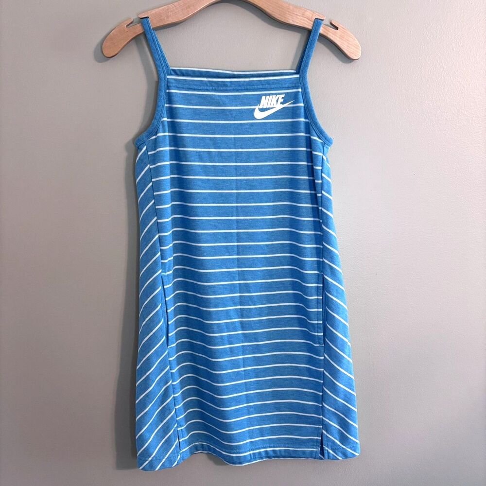 Nike Sportswear Striped Tee Dress Girls Size L Activewear Athleisure Sporty